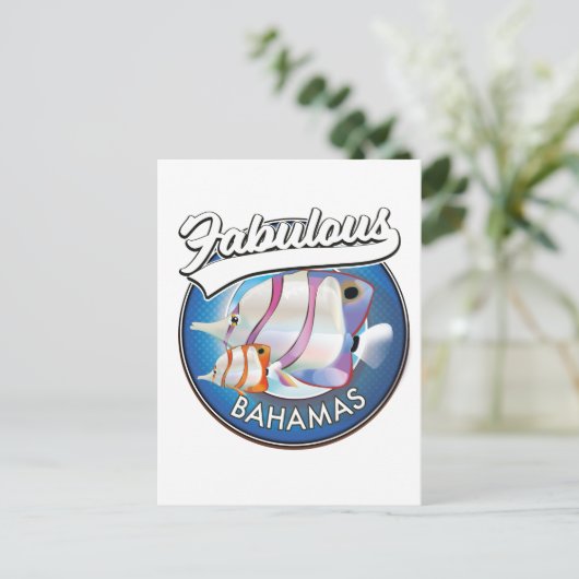 Bahama's geweldige logo briefkaart (Staand voorkant)