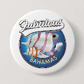 Bahama's geweldige logo ronde button 7,6 cm (Voorkant)