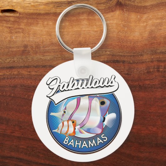 Bahama's geweldige logo sleutelhanger (Voorkant)