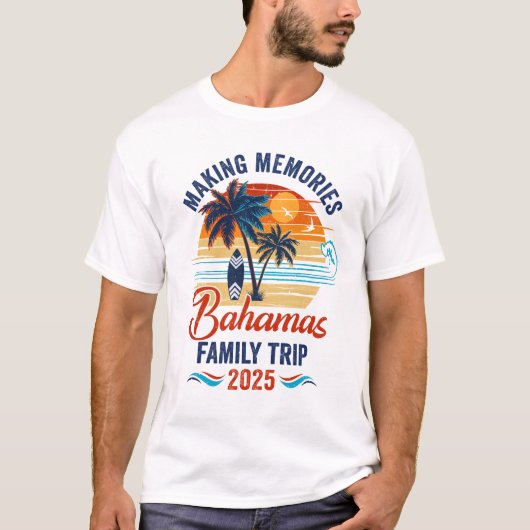 Bahama's Gezinsvakantie 2025 Herinneringen aan elk T-shirt (Voorkant)