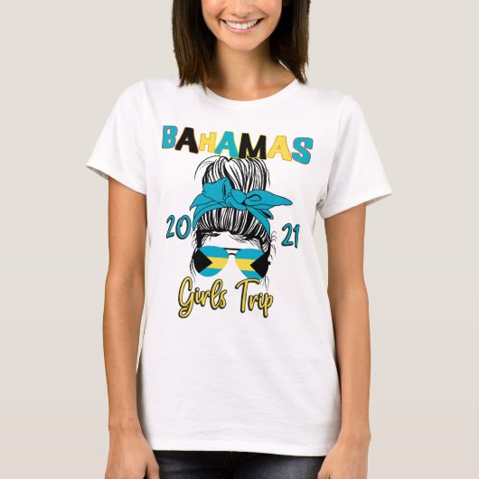 Bahamas Girls Trip Vacation Matching 2021 T-Shirt (Voorkant)