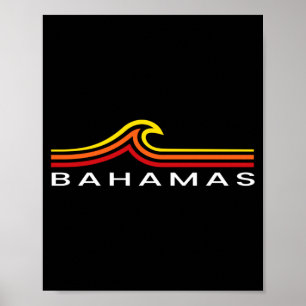 Bahamas Golven Vintage Mannen Vrouwen Meisjes Jong Poster
