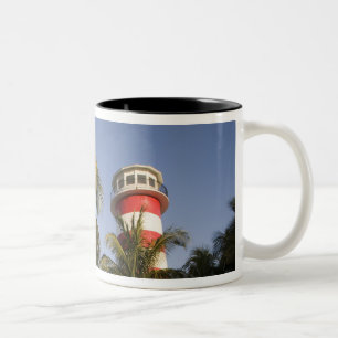 Bahama's, Grand Bahama Island, Freeport, Zonsonder Tweekleurige Koffiemok