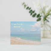 BAHAMA'S / GROENE SCHILDPAD CAY" VERLATEN STRAND BRIEFKAART (Staand voorkant)