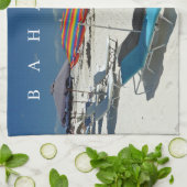 Bahamas Harbour Island Beach uitzicht theedoek (Gevouwen)