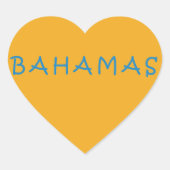Bahamas Hart Sticker (Voorkant)