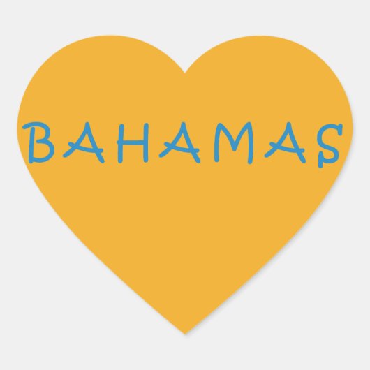 Bahamas Hart Sticker (Voorkant)