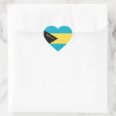 Bahamas Hart Sticker, Patriottische Bahamas Vlag Hart Sticker (Tas)