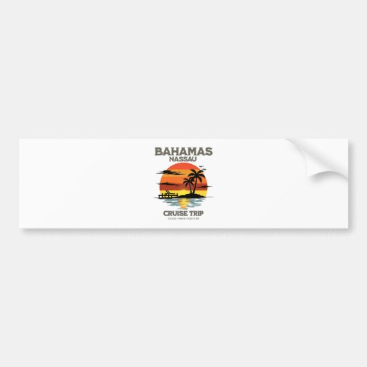 Bahama's haven-cruise zonsondergang bumpersticker (Voorkant)