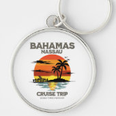 Bahama's haven-cruise zonsondergang sleutelhanger (Voorkant)