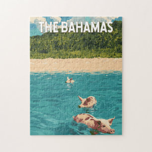 Bahamas Illustration Travel Art Vintage Legpuzzel