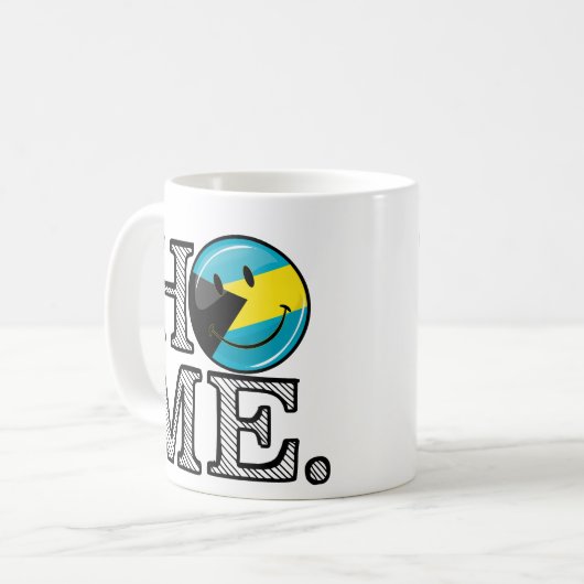 Bahamas is thuisglimlachende vlaggenhuisWarmer Koffiemok (Voorkant links)