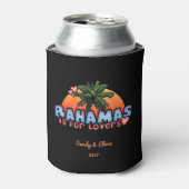 Bahamas is voor Lovers (aanpasbaar) Blikjeskoeler (Blikje Voorkant)