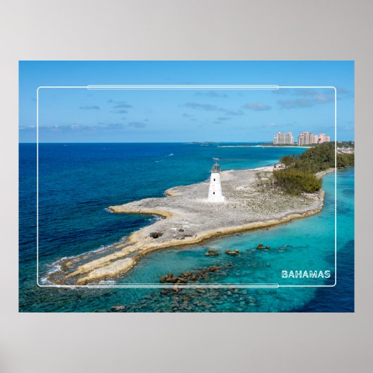Bahamas Island Lighthouse Poster (Voorkant)