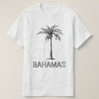 Bahama's kokosnoot, zwart-wit ontwerp