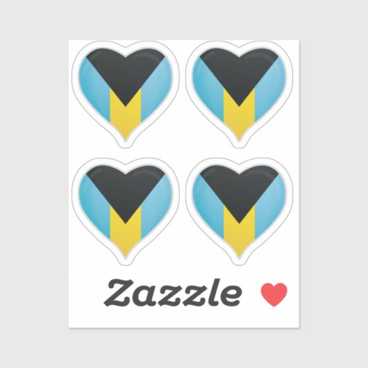Bahamas liefdesvlag trots hart sticker (Vel)