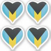 Bahamas liefdesvlag trots hart sticker (Voorkant)