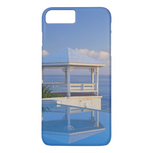 Bahama's, Long Island, Gazebo reflecterend op pool Case-Mate iPhone Case (Achterkant)
