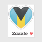 Bahamas Love Flag Sticker (Vel)