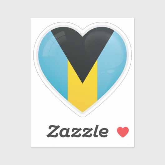 Bahamas Love Flag Sticker (Vel)