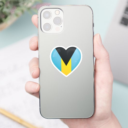 Bahamas Love Flag Sticker (Telefoon)