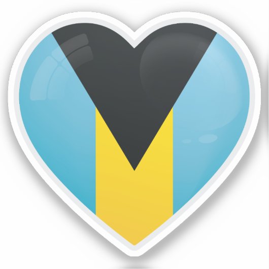 Bahamas Love Flag Sticker (Voorkant)