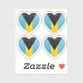 Bahamas Love Flag Sticker (Vel)