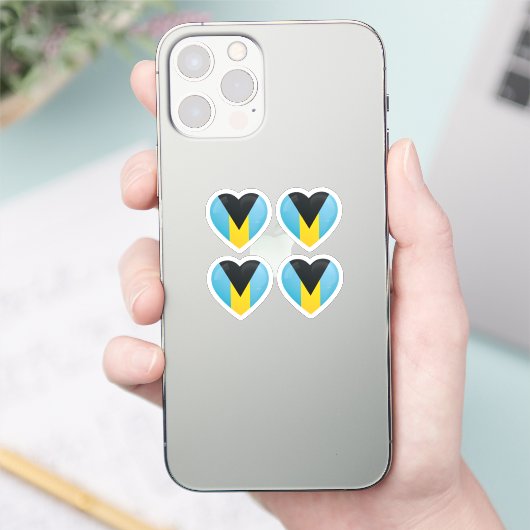 Bahamas Love Flag Sticker (Telefoon)