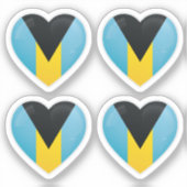 Bahamas Love Flag Sticker (Voorkant)