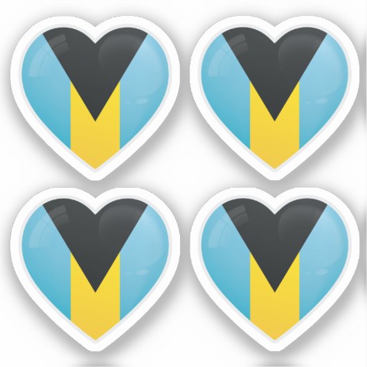 Bahamas Love Flag Sticker (Voorkant)