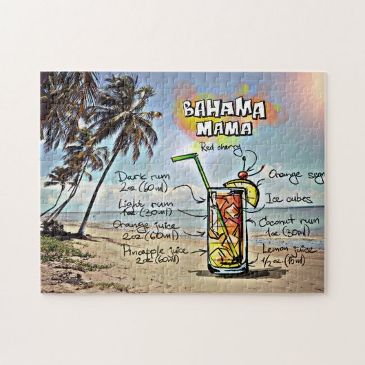 Bahamas Mama Cocktail Drink Recipe Legpuzzel (Horizontaal)
