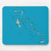 Bahamas Map Mousepad Muismat (Voorkant)