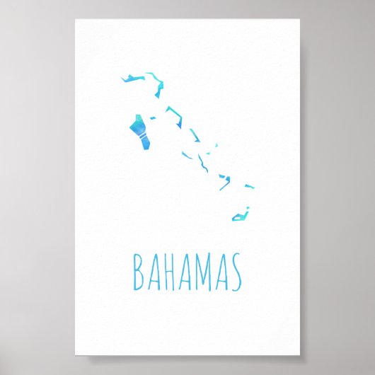 Bahamas Map Poster (Voorkant)