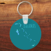 Bahamas Map Sleutelhanger (Voorkant)