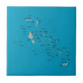 Bahamas Map Tile Tegeltje (Voorkant)