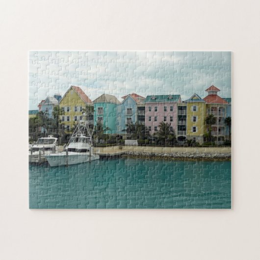 Bahamas Marina Village uitzicht puzzle Legpuzzel (Horizontaal)
