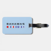 Bahamas Maritime Nautical Signal Flags Light-Color Bagagelabel (Achterkant horizontaal)