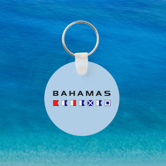 Bahamas Maritime Nautical Signal Flags Light-Color Sleutelhanger