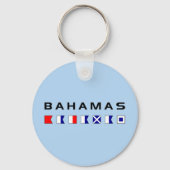 Bahamas Maritime Nautical Signal Flags Light-Color Sleutelhanger (Voorkant)