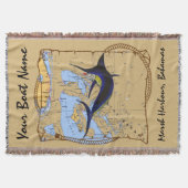 Bahamas Marlin Throw Blanket Deken (Voorkant)