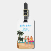 Bahamas Meisjes Trip Bachelorette Party Vakantie Bagagelabel (Voorkant verticaal)