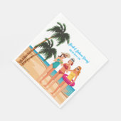 Bahamas Meisjes Trip Bachelorette Party Vakantie Servet (Hoek)