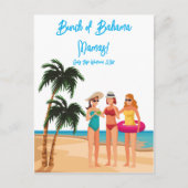 Bahamas Meisjes Trip Bachelorette Party Vakantie Uitnodiging Briefkaart (Voorkant)