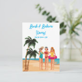 Bahamas Meisjes Trip Bachelorette Party Vakantie Uitnodiging Briefkaart (Staand voorkant)