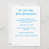 Bahamas Meisjesreis Bachelorette Feest Vakantie Kaart (Achterkant)