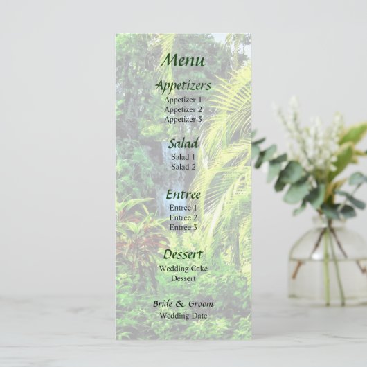 Bahama's - Menu Tropische waterval (Staand voorkant)