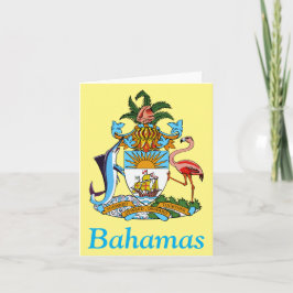 Bahama's met wapen (Caribisch paradijs) Bedankkaart