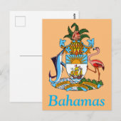 Bahama's met wapen (Caribisch paradijs) Briefkaart (Voorkant / Achterkant)