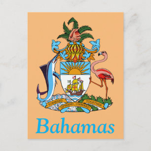 Bahama's met wapen (Caribisch paradijs) Briefkaart