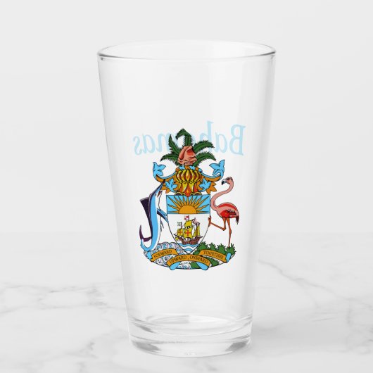 Bahama's met wapen (Caribisch paradijs) Glas (Voorkant)